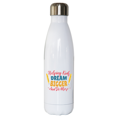 Teacher lettering text water bottle stainless steel reusable - Graphic Gear
