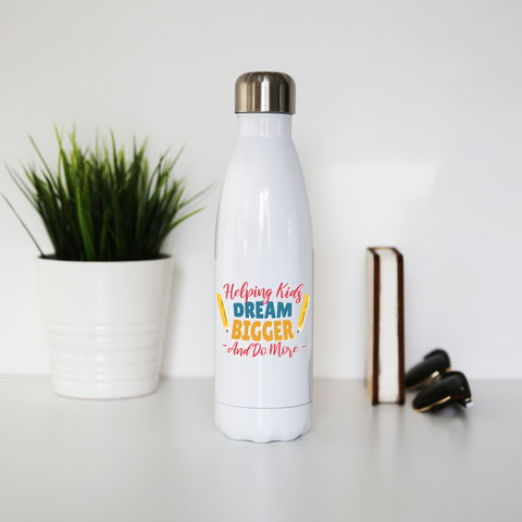 Teacher lettering text water bottle stainless steel reusable - Graphic Gear