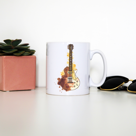 Watercolor guitar mug coffee tea cup - Graphic Gear