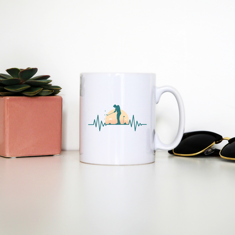 Golf heartbeat mug coffee tea cup - Graphic Gear