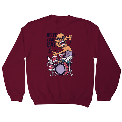 Drummer catoon quote sweatshirt - Graphic Gear