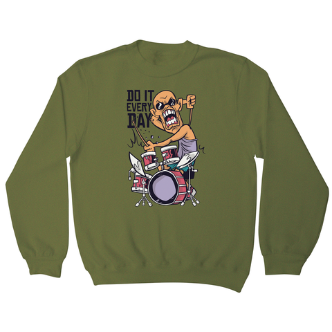 Drummer catoon quote sweatshirt - Graphic Gear