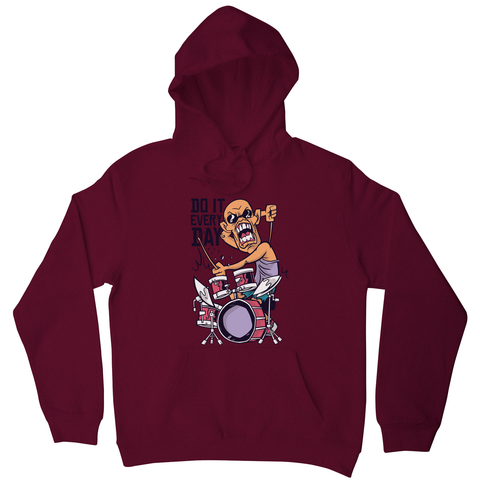 Drummer catoon quote hoodie - Graphic Gear