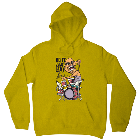 Drummer catoon quote hoodie - Graphic Gear