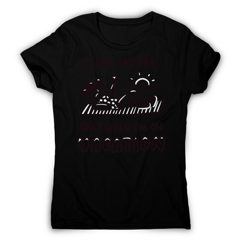 Vacation doodle text women's t-shirt - Graphic Gear