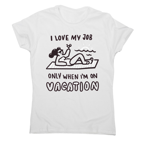 Vacation doodle text women's t-shirt - Graphic Gear