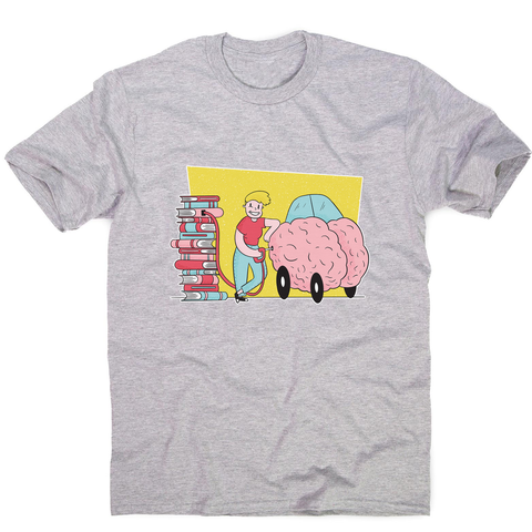 Book brain fuel men's t-shirt - Graphic Gear