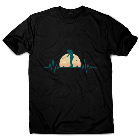 Golf heartbeat men's t-shirt - Graphic Gear