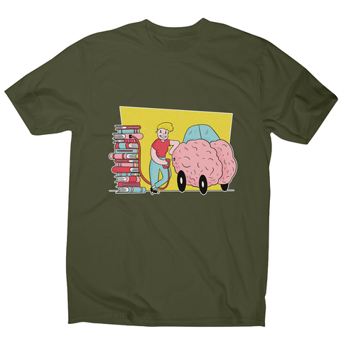 Book brain fuel men's t-shirt - Graphic Gear