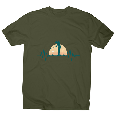 Golf heartbeat men's t-shirt - Graphic Gear