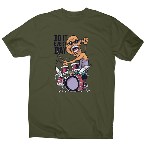 Drummer catoon quote men's t-shirt - Graphic Gear