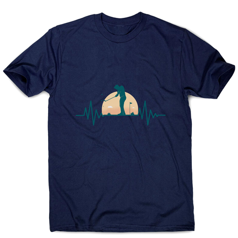 Golf heartbeat men's t-shirt - Graphic Gear