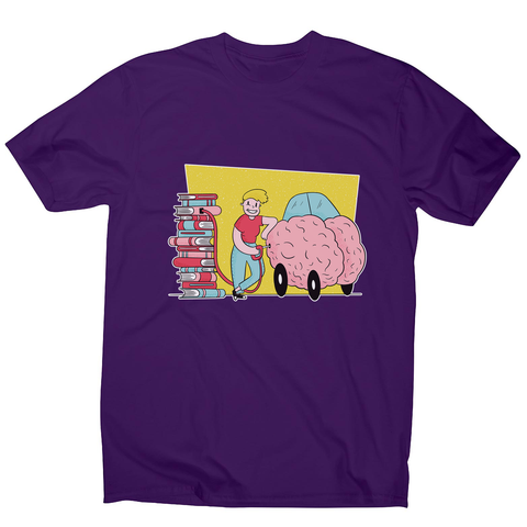 Book brain fuel men's t-shirt - Graphic Gear