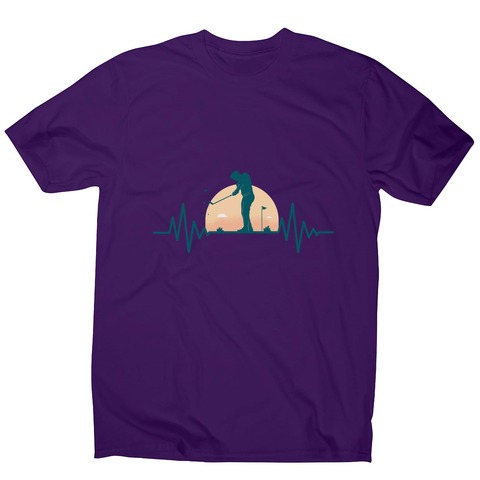 Golf heartbeat men's t-shirt - Graphic Gear