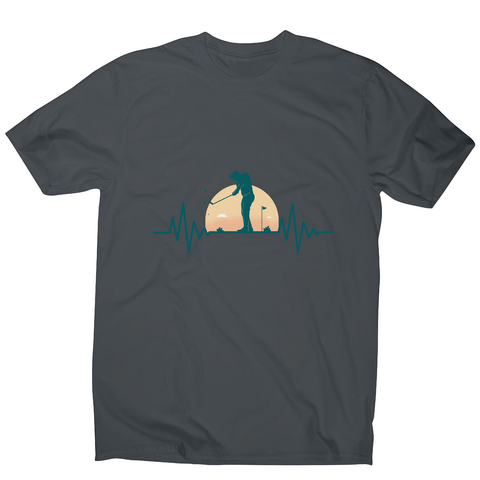 Golf heartbeat men's t-shirt - Graphic Gear
