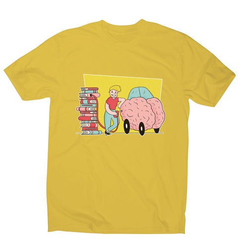 Book brain fuel men's t-shirt - Graphic Gear