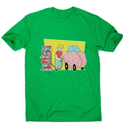 Book brain fuel men's t-shirt - Graphic Gear