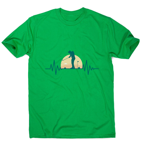 Golf heartbeat men's t-shirt - Graphic Gear