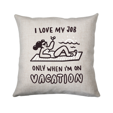 Vacation doodle text cushion cover pillowcase linen home decor - Graphic Gear