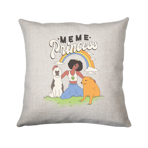 Meme princess cushion cover pillowcase linen home decor - Graphic Gear