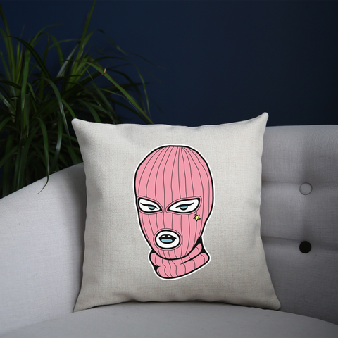 Pin ski mask cushion cover pillowcase linen home decor - Graphic Gear