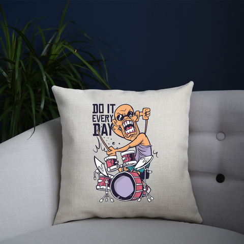Drummer catoon quote cushion cover pillowcase linen home decor - Graphic Gear