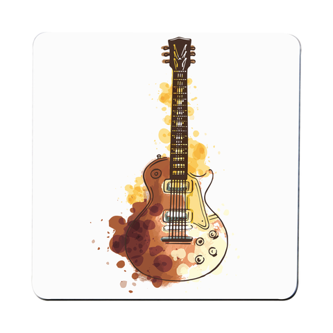 Watercolor guitar coaster drink mat - Graphic Gear