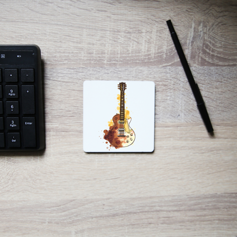 Watercolor guitar coaster drink mat - Graphic Gear