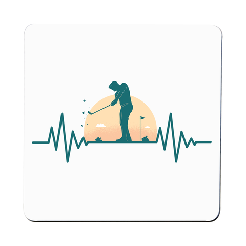 Golf heartbeat coaster drink mat - Graphic Gear