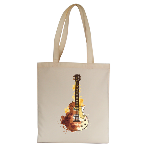 Watercolor guitar tote bag canvas shopping - Graphic Gear