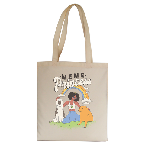 Meme princess tote bag canvas shopping - Graphic Gear