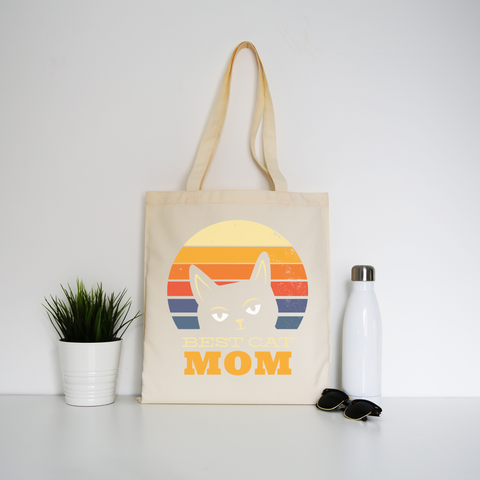 Best cat mom tote bag canvas shopping - Graphic Gear