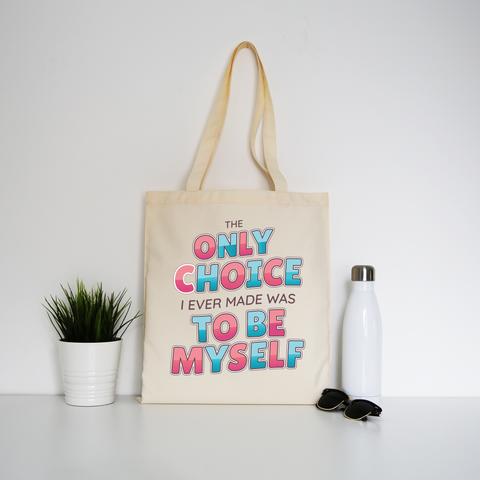 Choose yourself quote tote bag canvas shopping - Graphic Gear