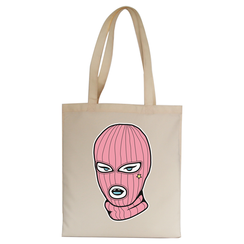 Pin ski mask tote bag canvas shopping - Graphic Gear