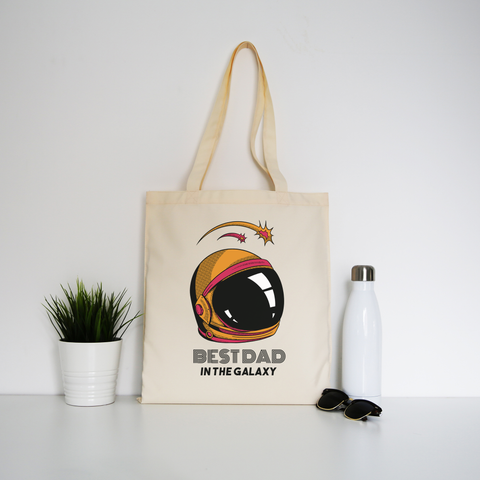 Best dad in galaxy tote bag canvas shopping - Graphic Gear