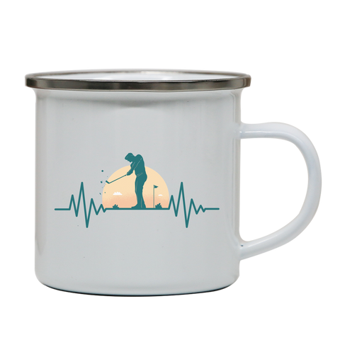 Golf heartbeat enamel camping mug outdoor cup colors - Graphic Gear