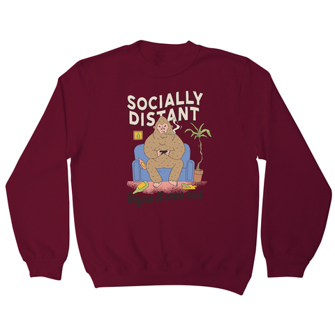 Socially distant bigfoot sweatshirt - Graphic Gear