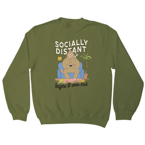 Socially distant bigfoot sweatshirt - Graphic Gear