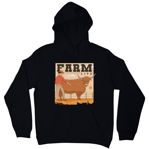 Farm life quote hoodie - Graphic Gear