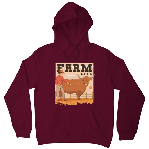 Farm life quote hoodie - Graphic Gear