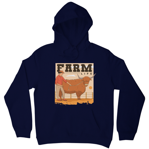 Farm life quote hoodie - Graphic Gear