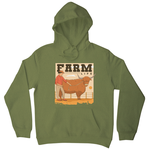 Farm life quote hoodie - Graphic Gear