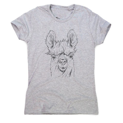 Llama line art women's t-shirt - Graphic Gear
