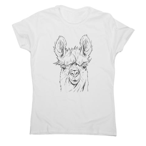 Llama line art women's t-shirt - Graphic Gear