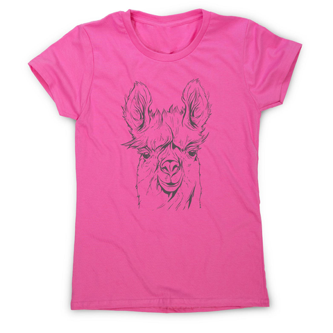Llama line art women's t-shirt - Graphic Gear