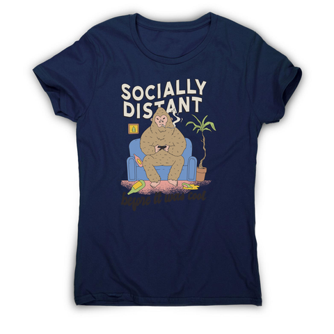 Socially distant bigfoot women's t-shirt - Graphic Gear
