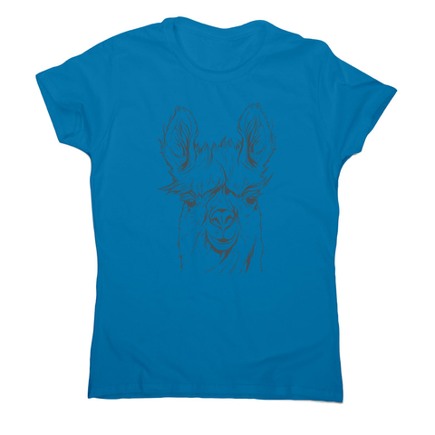 Llama line art women's t-shirt - Graphic Gear
