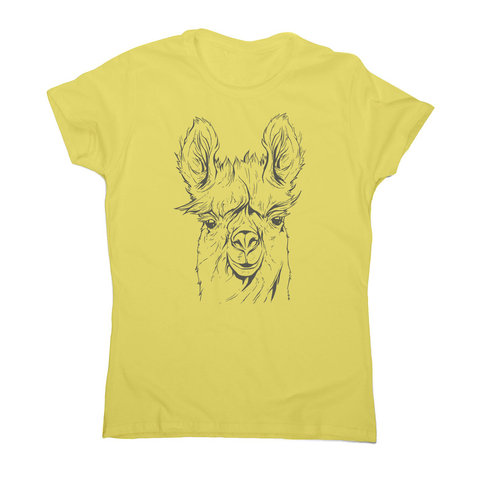 Llama line art women's t-shirt - Graphic Gear
