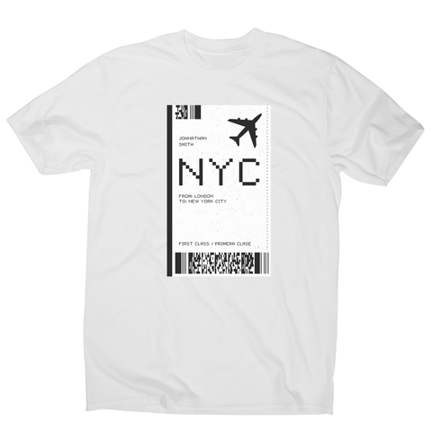 NYC plane ticket men's t-shirt - Graphic Gear