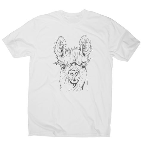 Llama line art men's t-shirt - Graphic Gear